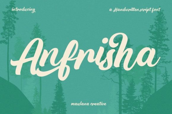Anfrisha: The Cursive Display Font That Elevates Digital Brand Identity