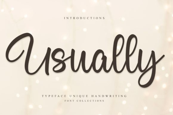 Usually: The Elegant Handwritten Font for Your Next Craft Project